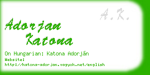 adorjan katona business card