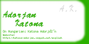 adorjan katona business card